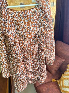 1 Time Worn Floral Print Mini Dress