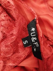 Elegant Red Lace Dress