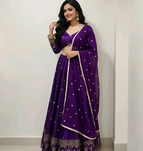 Elegant Purple Lehenga Choli Set