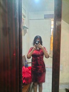 Red Sequence Dress