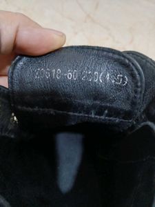 Genuine Black Ankle Leather Boots