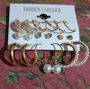 9 Pairs Of Beutiful Earings &amp; Studs
