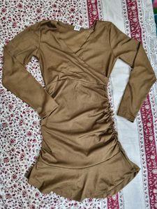 Brown Bodycon Mini Dress