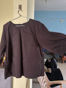 Brown 3/4 Sleeve Top