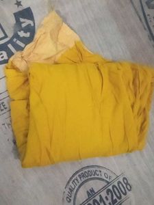 Golden Yellow Linen Shalwar Salwar