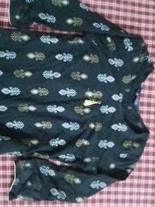 Elegant Black Printed Kurti
