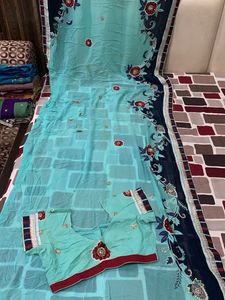 Embroidered saree