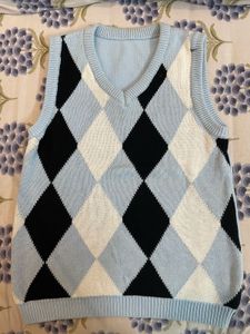 argyle knit sweater vest