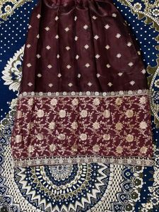 Maroon Embroidered Pakistani Suit