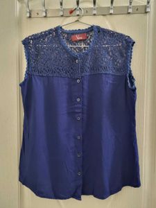 Blue Lace Top
