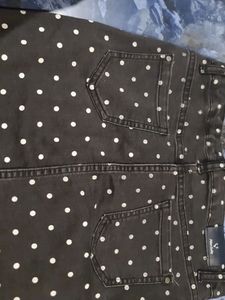 DBlack And White Polka Dot Skirt
