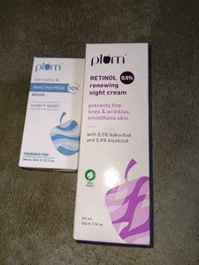 Combo Plum Niacinamide Serm And Retinol Nightcrea