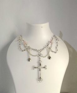 cross Charm Pink Necklace 🌷💓✨