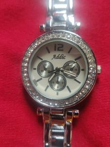 Addic Silver Rhinestone Watch
