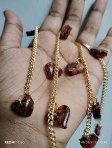 Heart Charm Bracelet With Real Rose