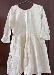 Embroidered Khadi kurta