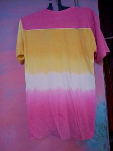 Pink & Yellow Tie-Dye Tee
