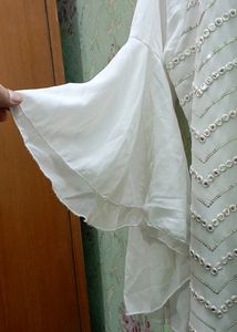 White Stars Set With Golden Work.