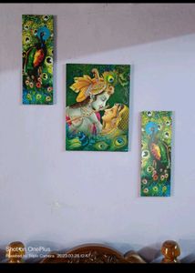 Radha Krishna Wall Art Set