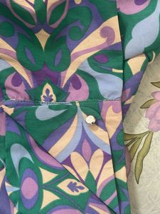 Madame Printed Shirt With Pearl Buttons