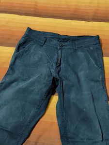 Men&#39;s Regular Fit Cotton Mix Black Trouser