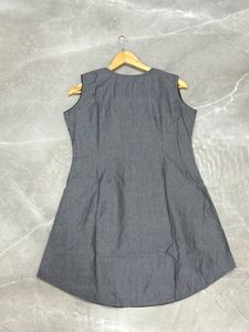 Grey Embroidered Tunic Top