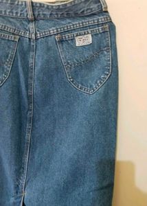 Vintage Denim Pencil Skirt