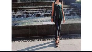 Green Pleated Cami Top