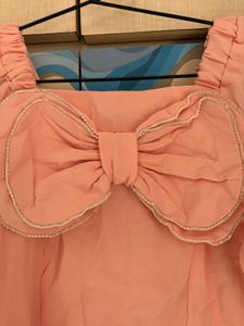 Pink Bow Top For Women