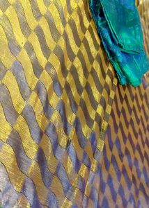 New Party Ware Brown &amp; Green Embroidered Saree