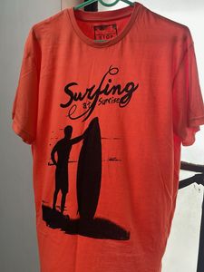 STOP Brand New Peach Vibrent Red T-Shirt