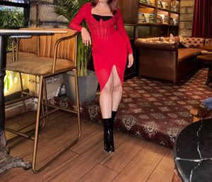PrettyLittleThing Red Corset Mini Dress