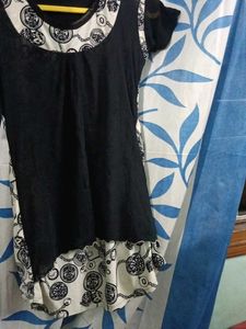 Black &amp; White Patterned Top