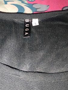 Black Top with Mesh Sleeves