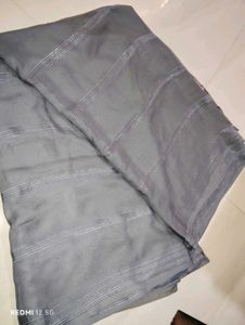 Grey Saree With Blouse