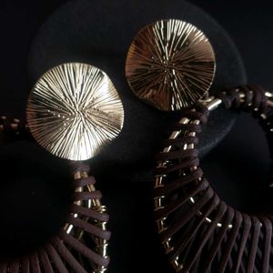 Brown hoop earrings