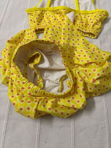 Cute Yellow Polka Dot Swimsuit(1.5 to 2.5Years)