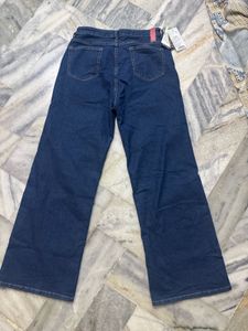 Dark Blue Wide Leg Jeans