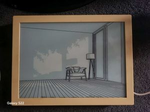 Tranquil Living Room Shadow Box