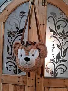 Duffy Cute Bear Face Plush Tote Bag