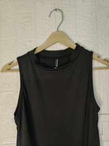 Black Ribbed Dress