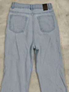 Wide Leg Blue Jeans For Women