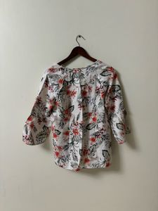 Zara Floral Linen Top