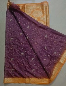 Elegant Saree with Intricate Embroidery Work