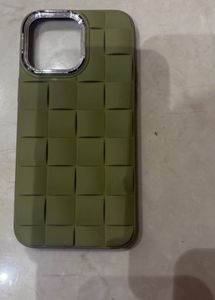 Olive Green Quilted iPhone Case 14 Pro Max