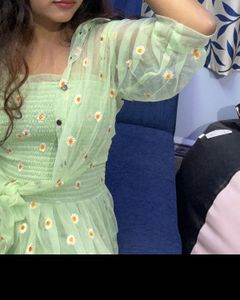 SHORT CUTE KOREAN DRESS WITH SHRUG