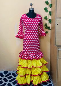 Flamenco Inspired Polka Dot Dress
