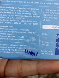 Plum Cream Toner Sunscreen Face Wash Combo