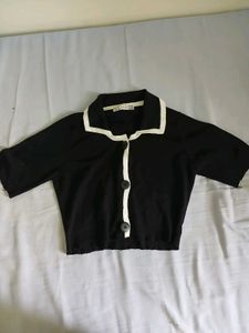 Zara Black &amp; White Top