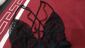 Black Lace Bodysuit..check label size